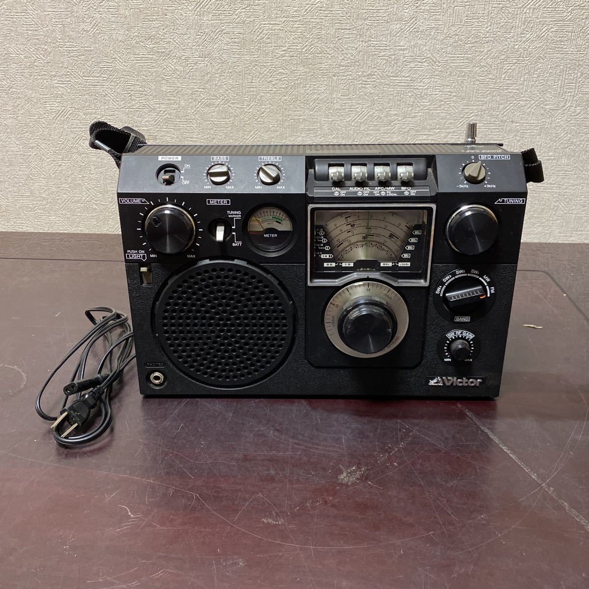 Victor ビクター PORTABLE RADIO ポータブルラジオ FR-6600 動作確認