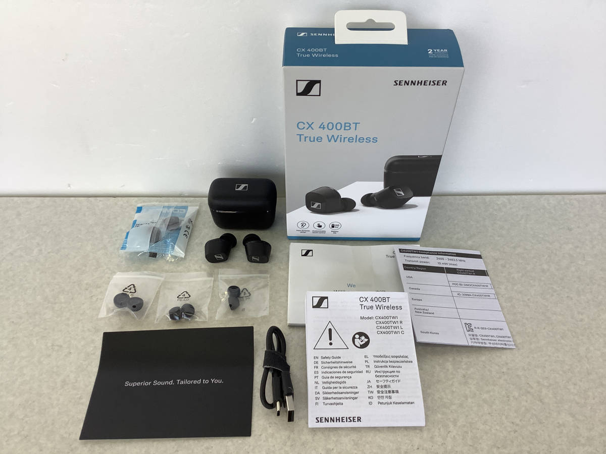 Sennheiser ゼンハイザー 完全ワイヤレスイヤホン CX BT ドライバー、LDSアンテナ、Bluetooth 5.1 AACイヤホン CXTW1 BLACK国内