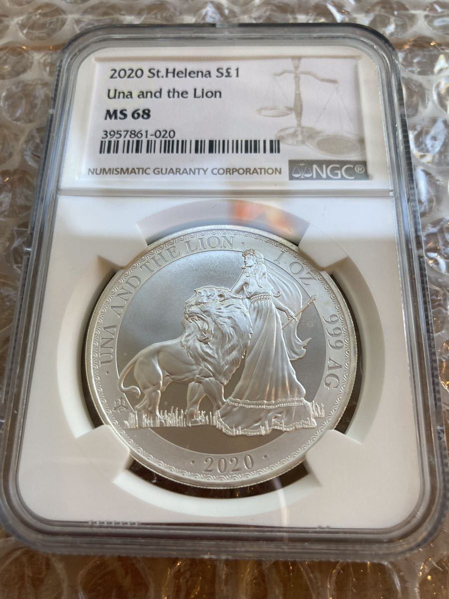 2020年 銀貨 セントヘレナ ウナとライオン NGC MS68 nothani.org.za
