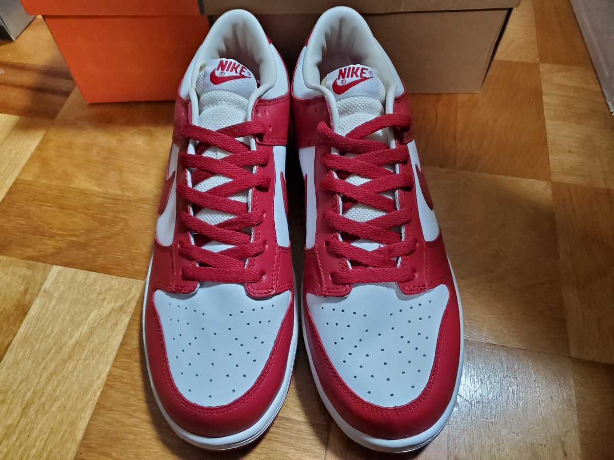 [ prompt decision ]NIKE DUNK LOW Nike Dan Claw red white 11 29cm college Vintage dead stock cent Jones 