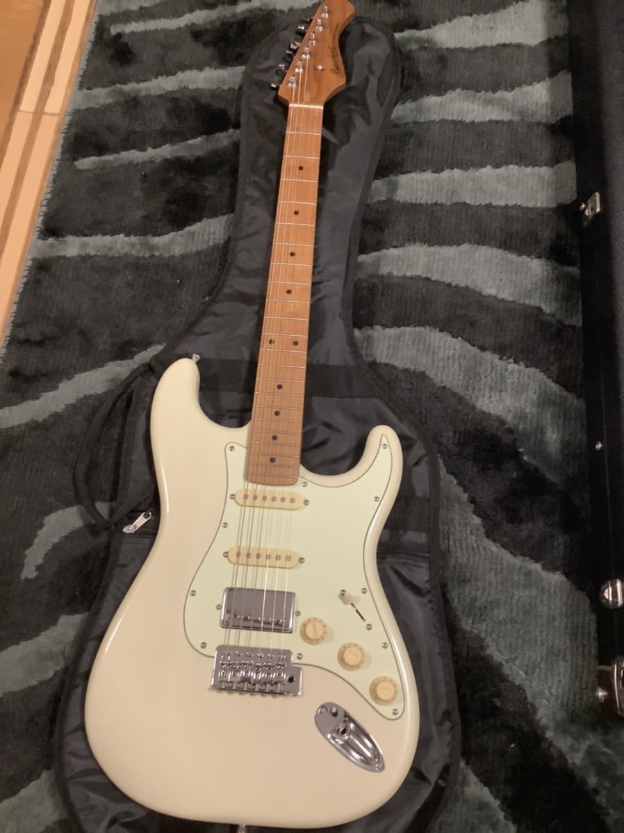美品】Bacchus BST-2-RSM/M OWH バッカス エレキギター ストラト SSH