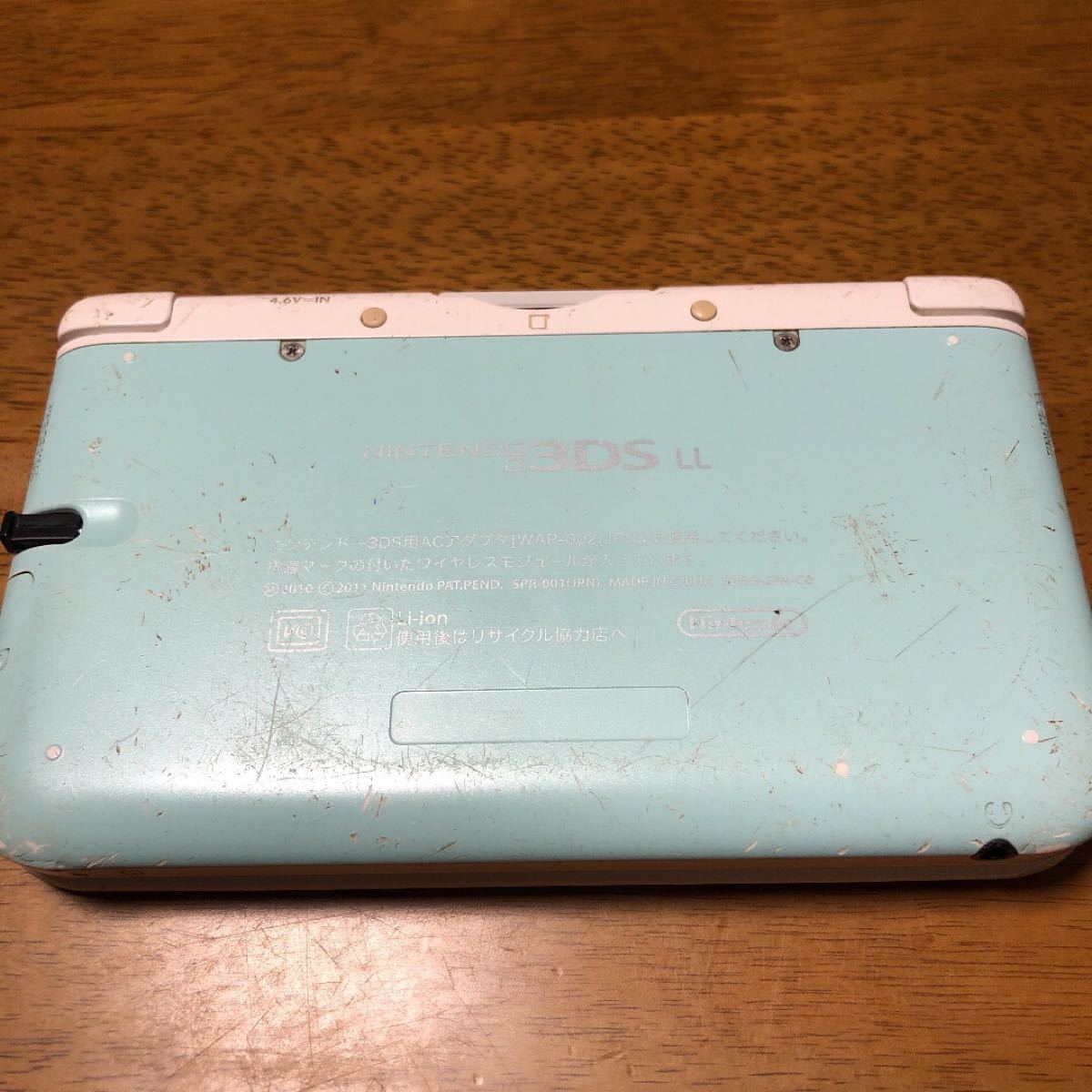 Nintendo 3dsLL 水色　sdカード タッチペン　モンハンＸセット　ややジャンク