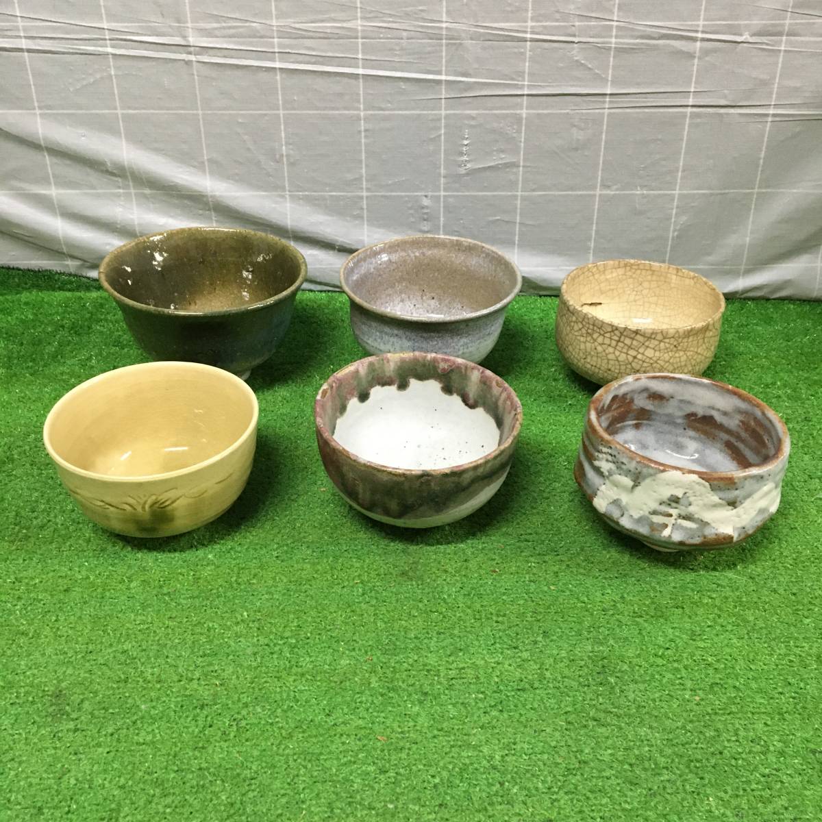 ヤフオク! - お抹茶茶碗 美濃焼 志野焼 しの焼き 織部 6個セット 茶...