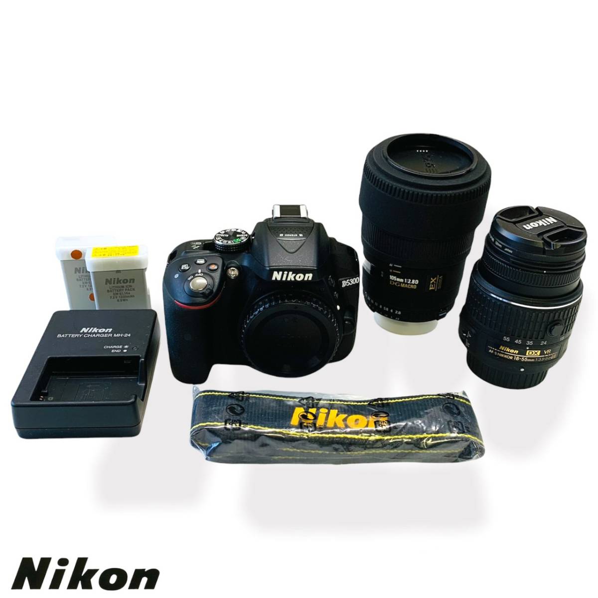 Nikon D5300 【レンズ&バッテリー付き】 カメラ デジタルカメラ www