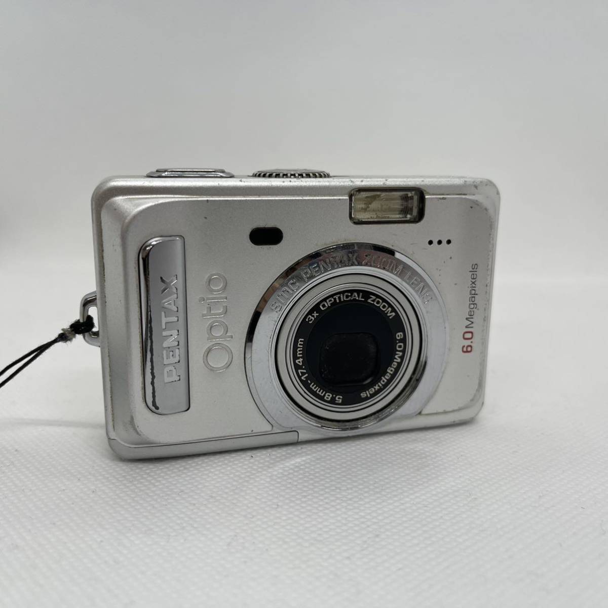 PENTAX ペンタックス Optio S60　6.0メガ デジカメ 単三電池 シルバー 通電確認済み コンパクトデジタルカメラ