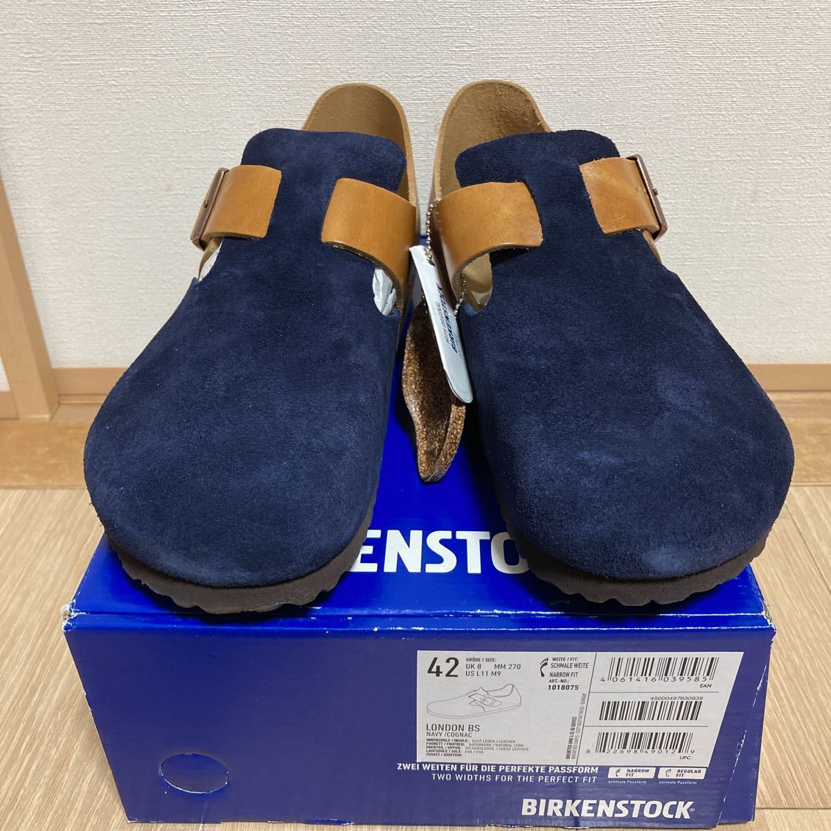 未使用】BIRKENSTOCK ビルケンシュトック 1018075 LONDON BS スエード