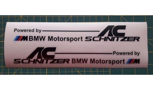 海外　限定品　送料込み 　BMW Mortorsport M ACシュニッツァー Black 150mm 2枚セット カッティング　ステッカー_画像1