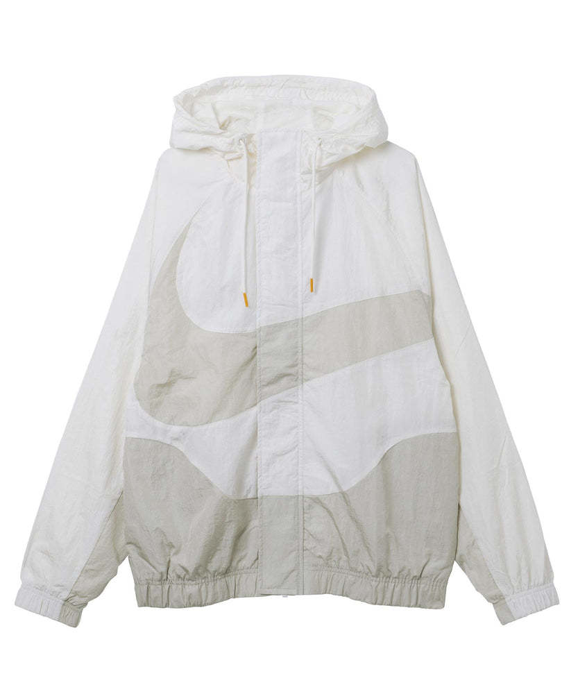 新品タグ付き Mサイズ 白 ナイキ NSW スウッシュ ウーブン LND フーディ ジャケット NIKE NSW SWOOSH LND JACKET_画像1