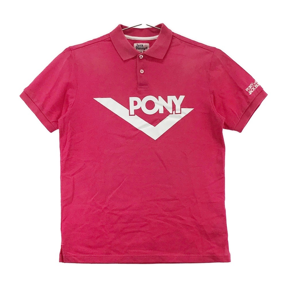 即決 JACK BUNNY ジャックバニー × PONY ピンク系 半袖ポロシャツ 6 メンズ 240001654684 正規品販売 ゴルフウェア 激安通販専門店