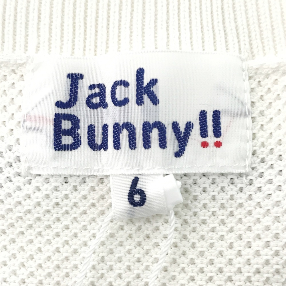 【1円】【新品】JACK BUNNY ジャックバニー 262-9173353 ニットベスト ボーダー柄 ホワイト系 6 [240001669840] ゴルフウェア メンズ_画像4