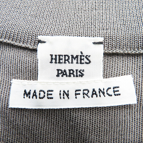 1円HERMES エルメス ワンピース スカーフ柄 グレー系