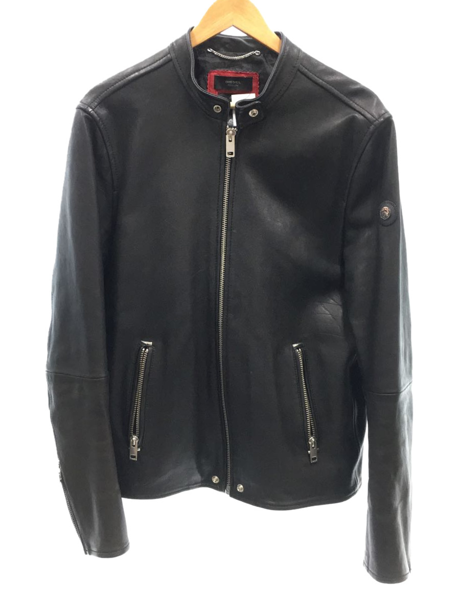 DIESEL◇シングルライダースジャケット/XXL/羊革/BLK www.toguuk.com