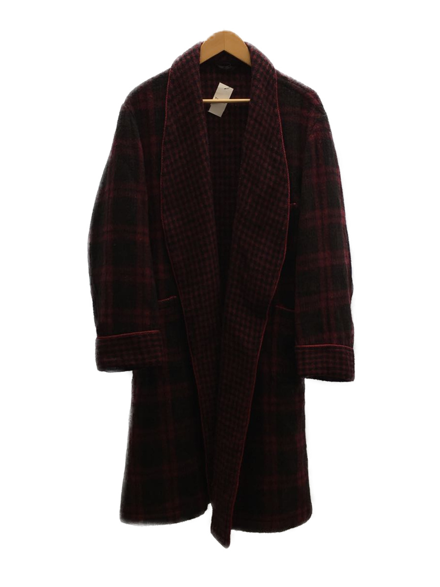 buckingham 40`S オリジナル ガウンコート - RED ウール お求めやすく価格改定 チェック