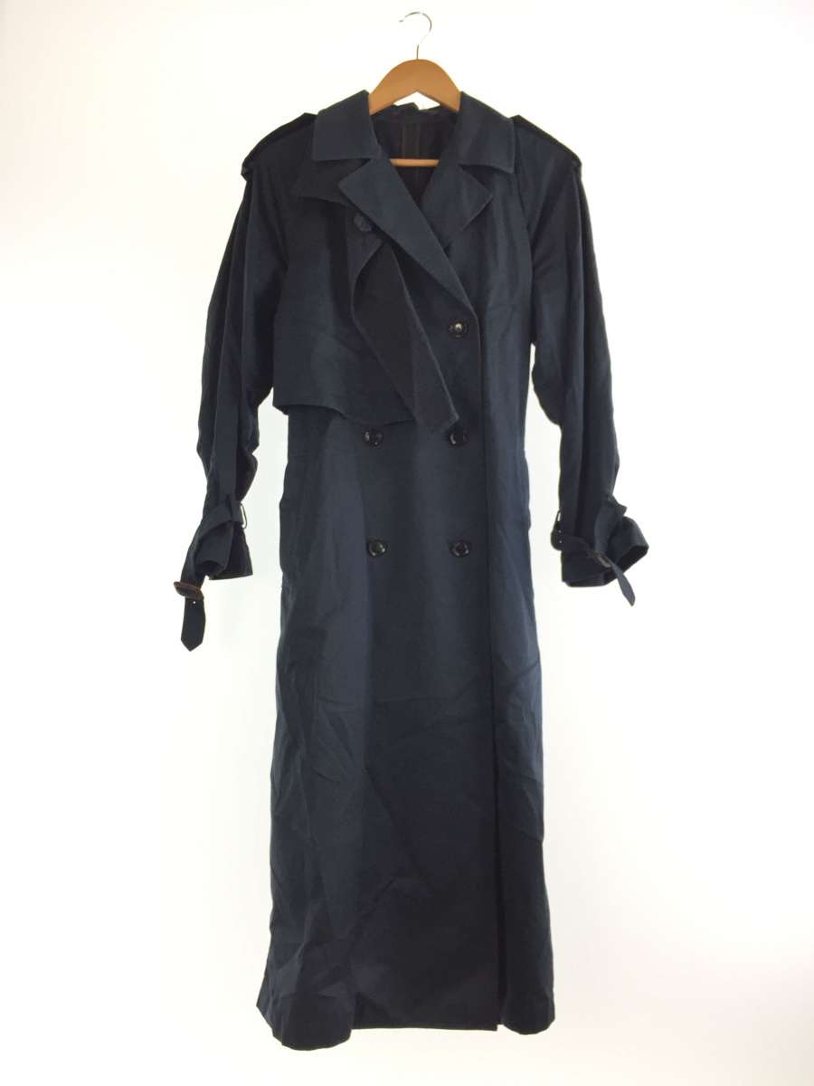 6(ROKU) BEAUTY  YOUTH UNITED ARROWS◇COTTON SILK BIG TRENCH COAT/トレンチコート/38/コットン/NVY/8625-104-015 