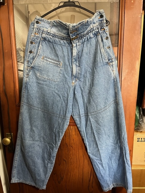 * 80\'s Vintage Jill bo-GIRBAUD JEANS| широкий брюки голубой 48 Made in ITALY USED *