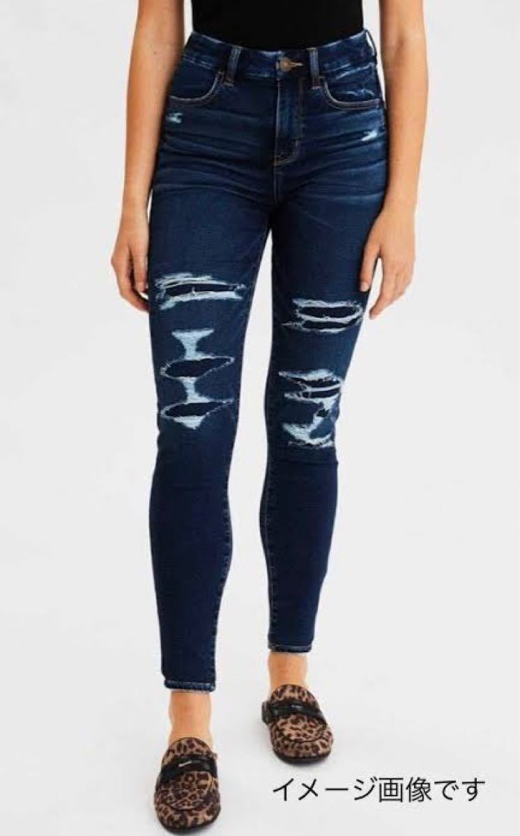 アメリカンイーグル HI-RISE JEGGING ダメージスキニー 人気モデル