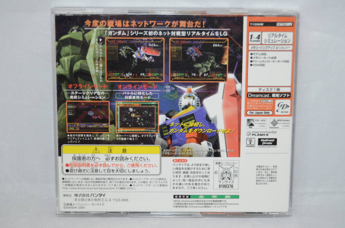  Dreamcast soft Gundam Battle online plastic model for decal attaching 