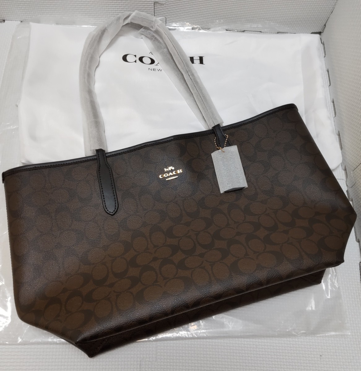 COACH コーチ トートバッグ ブラウン ブラック 5696 新品未使用 - www