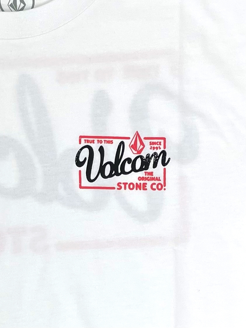 VOLCOM ボルコム AF712210BLK メンズ XXL (3L) キングサイズ 半袖Tシャツ バックプリントティー ホワイト色 ヴォルコム 新品 即決 送料無料_画像3