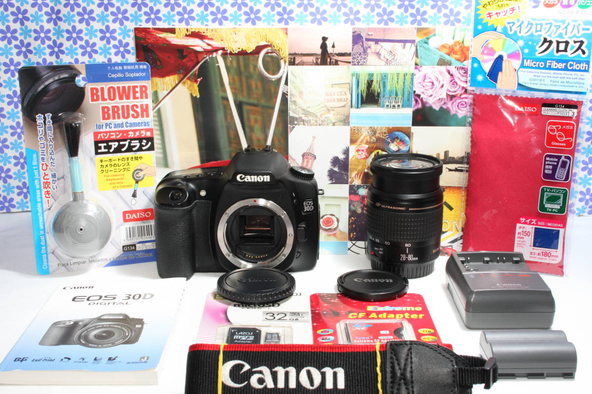 毎日新作アイテム入荷中 極上美品★Canon キャノン EOS 30D レンズセット★高画質★おすすめ一眼レフ★送料無料★ 毎日新作アイテム入荷中 極上美品★Canon キャノン EOS 30D レンズセット★高画質★おすすめ一眼レフ★送料無料★