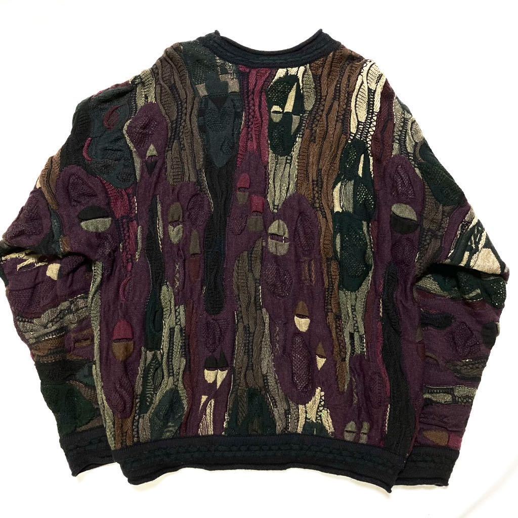 COOGI 90sオーストラリア製COOGI立体3D編みニット2XLセーター-