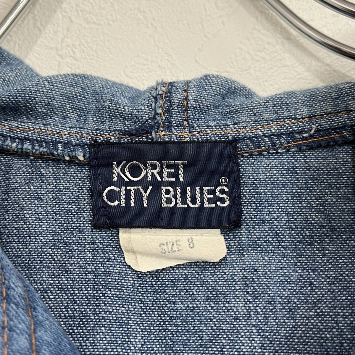 ビンテージ　koret city blues デニム　フード　パーカー　ジャケット　デザイン　レディース古着_画像4