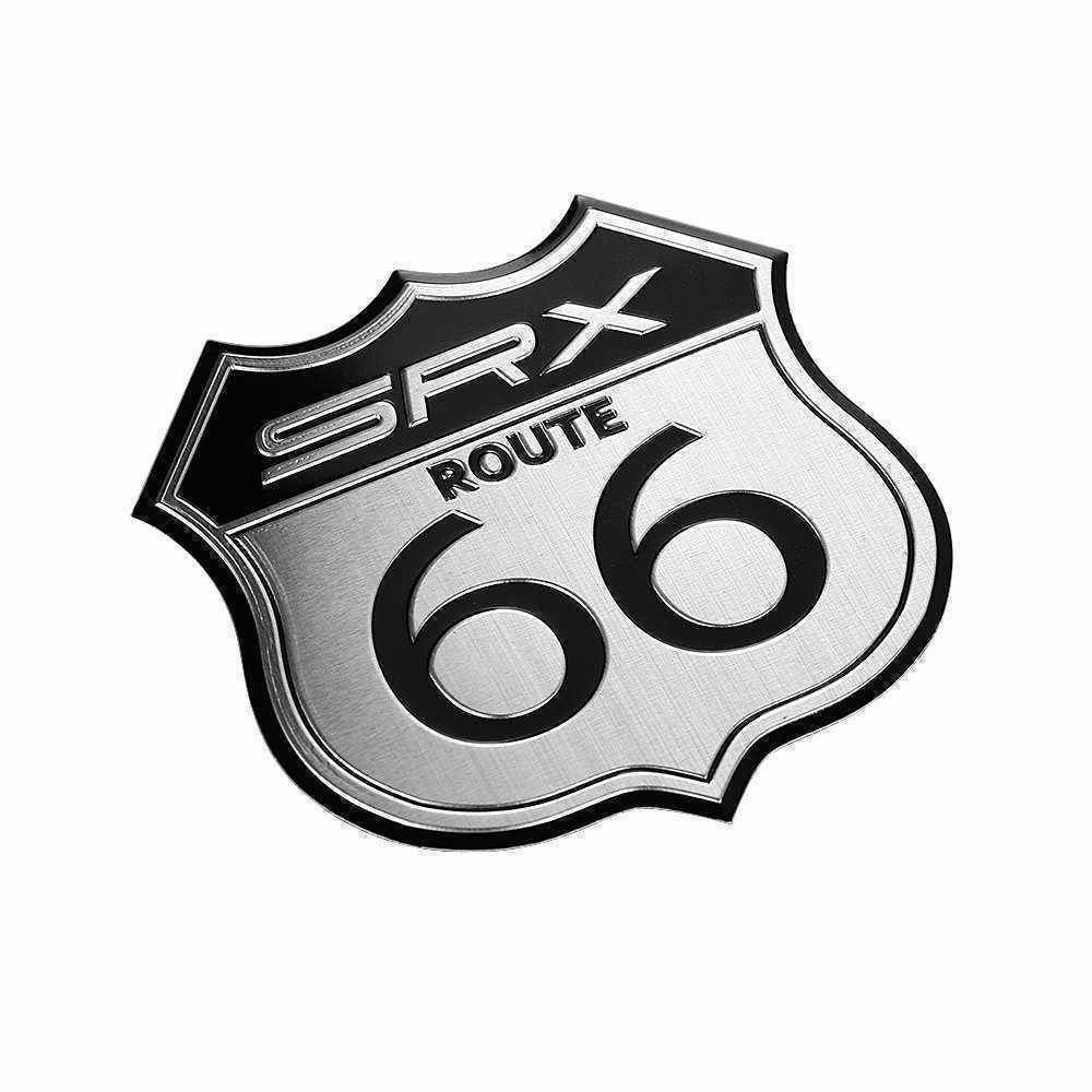 送料無料 激シブ Srx Route 66 ロゴ エンブレム ステッカー 立体 両面テープで簡単取り付け 薄い リア バンパーに かっこいい 車 汎用