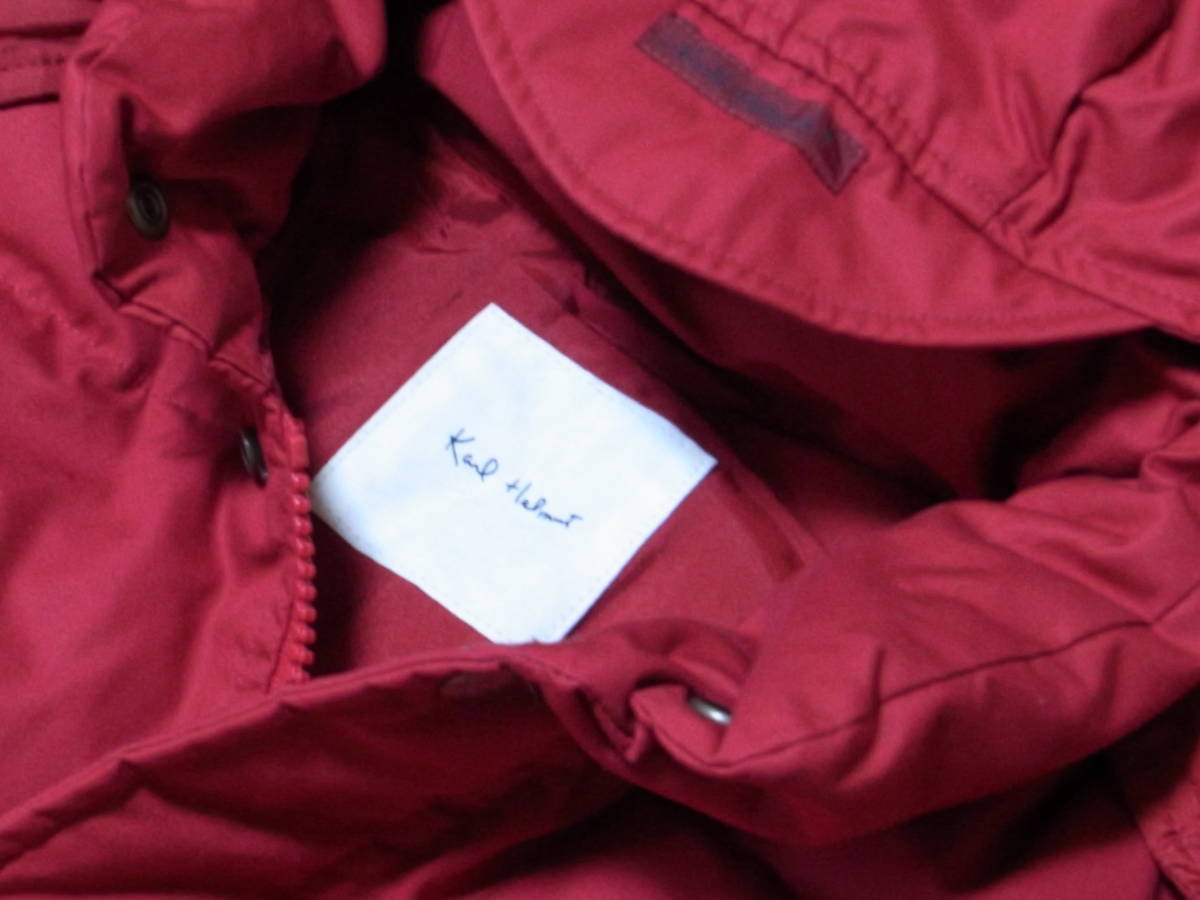  rare * ultimate beautiful goods *Karl Helmut Karl hell m* down jacket coat * removed possibility with a hood .* red * Pink House 