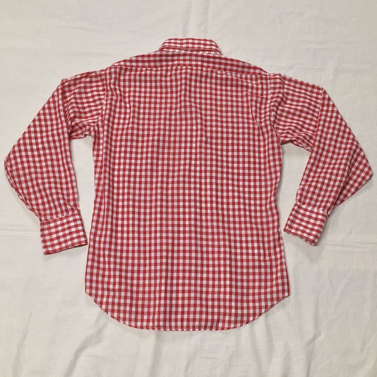 70s Levi’s リーバイス ギンガムチェック柄 ウエスタンシャツ S 赤 / ヴィンテージ ビンテージ チェックシャツ アメリカ製 USA製  50s60s