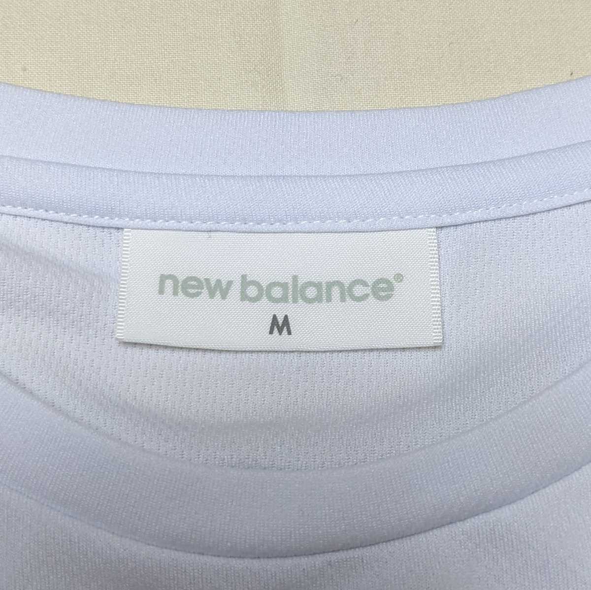 +AD76 new balance ニューバランス レディース M 半袖 Tシャツ カットソー 白 スポーツ ウェア トレーニング フィットネス_画像5