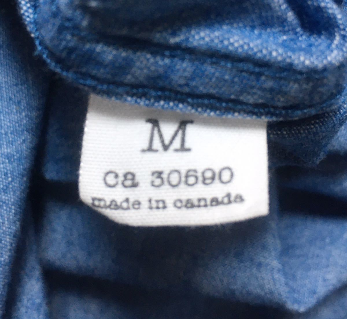 カナダ製 CHEMISE NATIONALE チェミセ ナショナーレ 長袖コットンシャツ サイズ Mの画像7