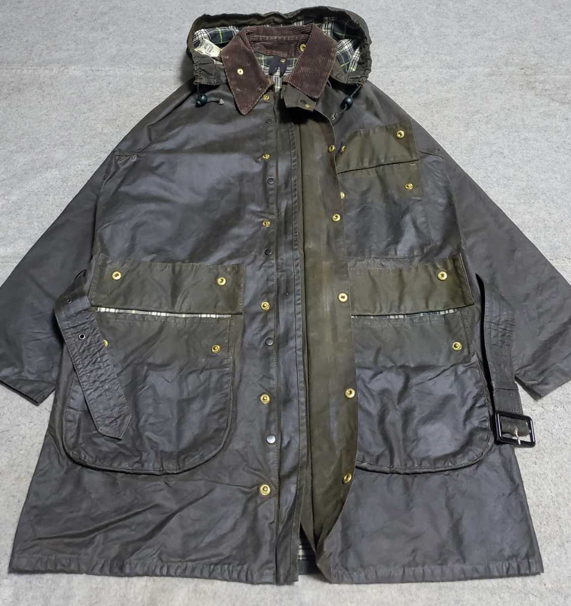 90s 美品 希少なLフード付 バブアー 38 ソルウェイジッパー Barbour