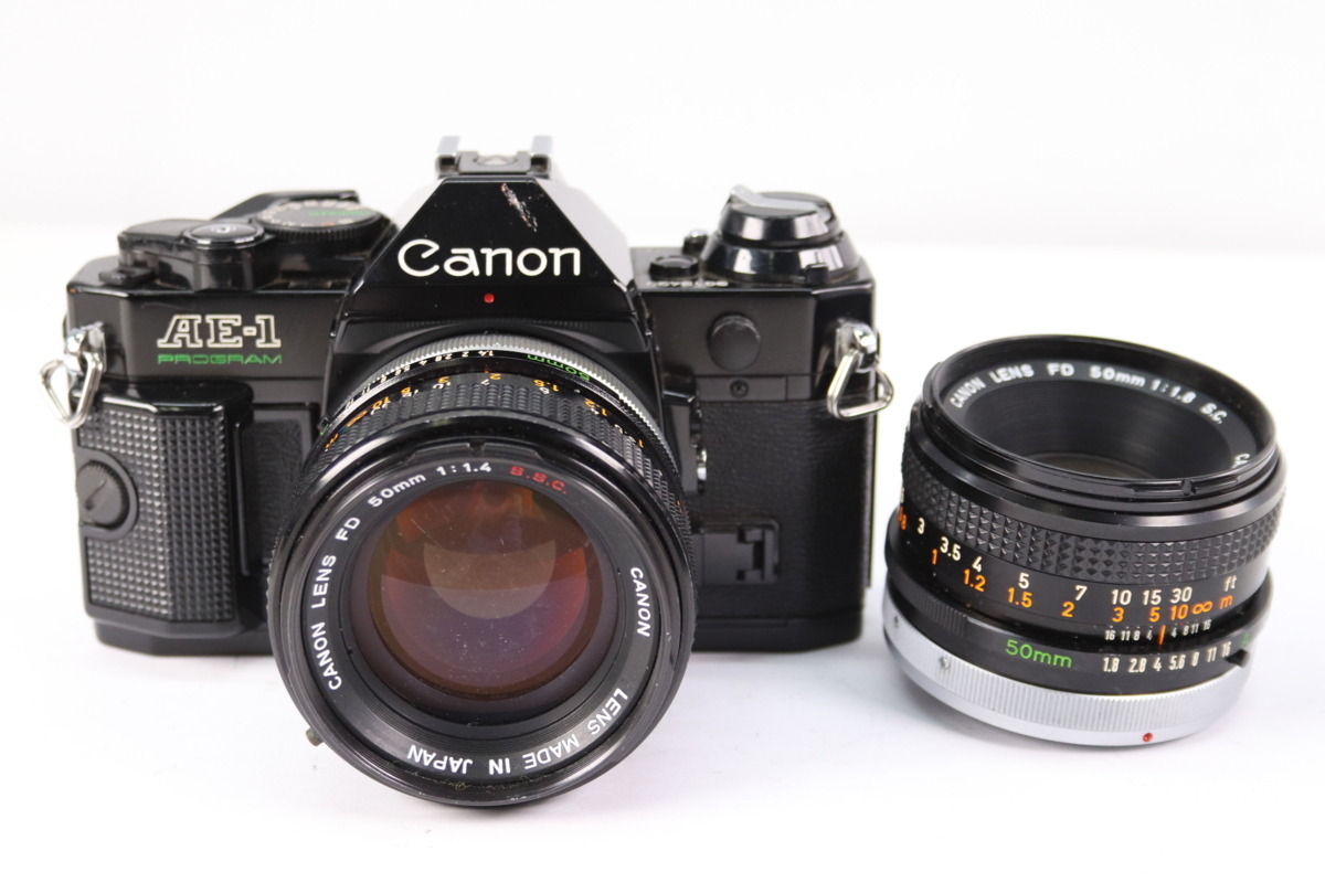格安新品 CANON キャノン ❤️単焦点レンズセット❤️ プログラム AE-1 フィルムカメラ