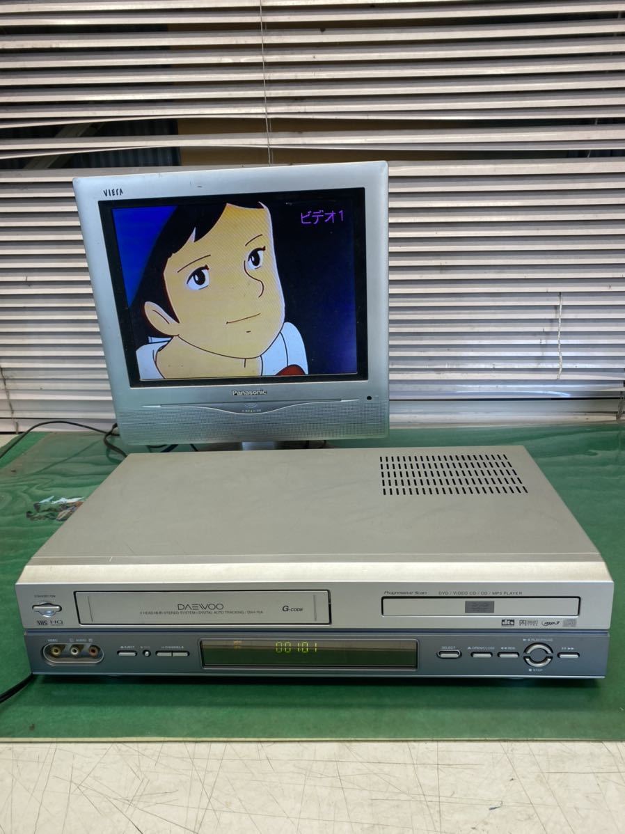 (418) DVD плеер VHS видео кассета магнитофон DVH-70A в одном корпусе Junk 