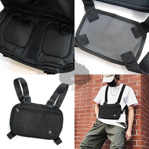 YGG* popular chest lig bag chestRIG bag body bag shoulder bag buckle black black men's front bag front 