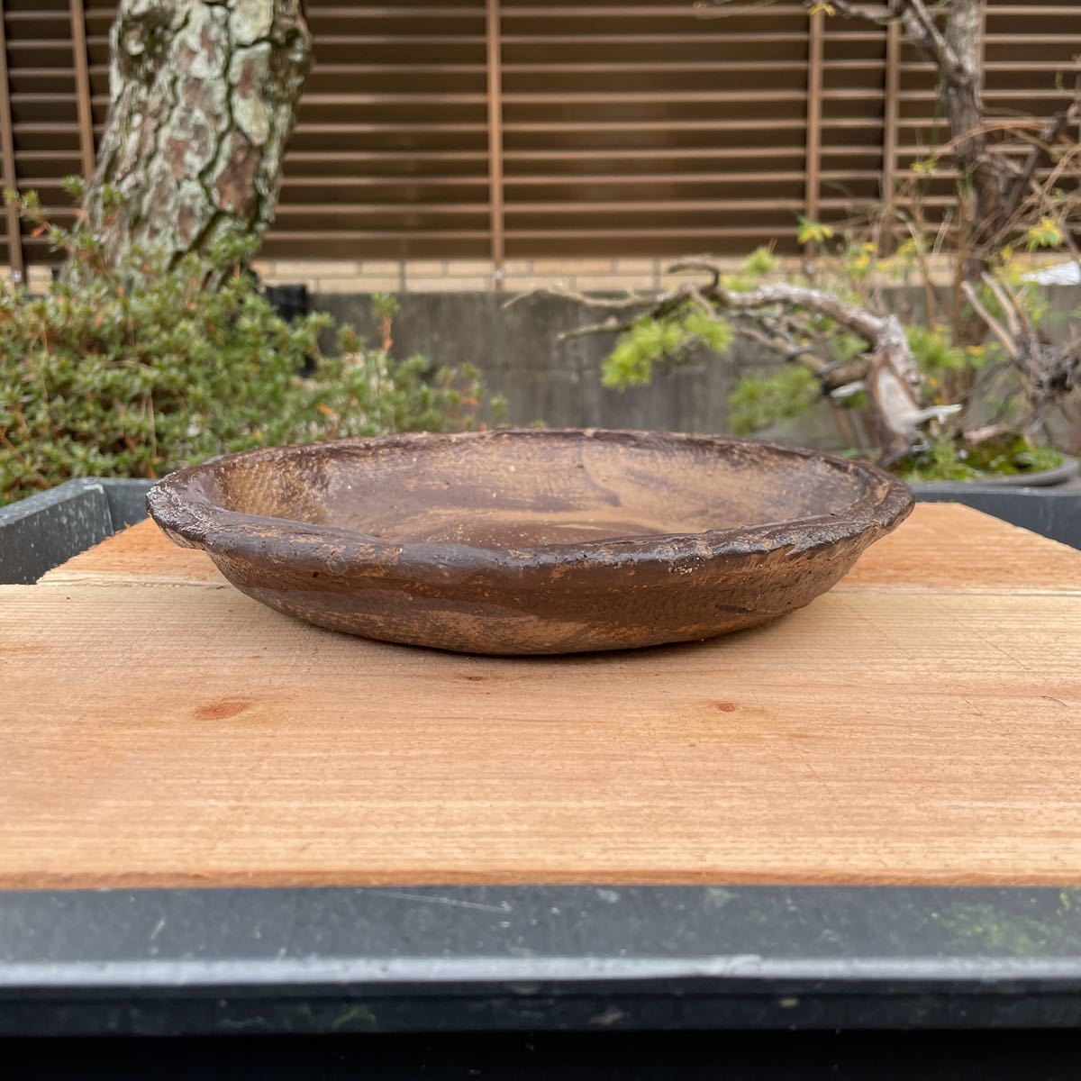 ヤフオク! - 盆栽鉢【義村秀峰】W25cm