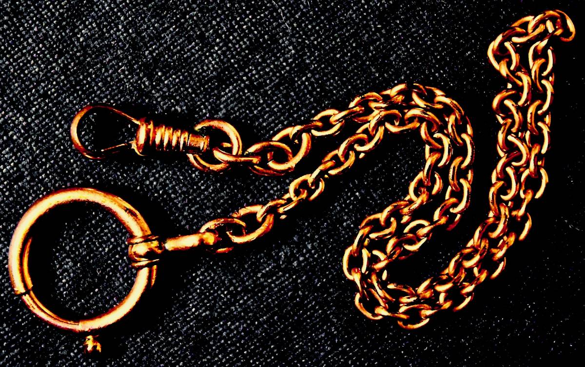 SALE/ 1880年 フランス 懐中時計鎖 rゴールド 希少良品 ブレスレット チェーン フォブ ヌーヴォー VICTORIANアンティーク_画像1