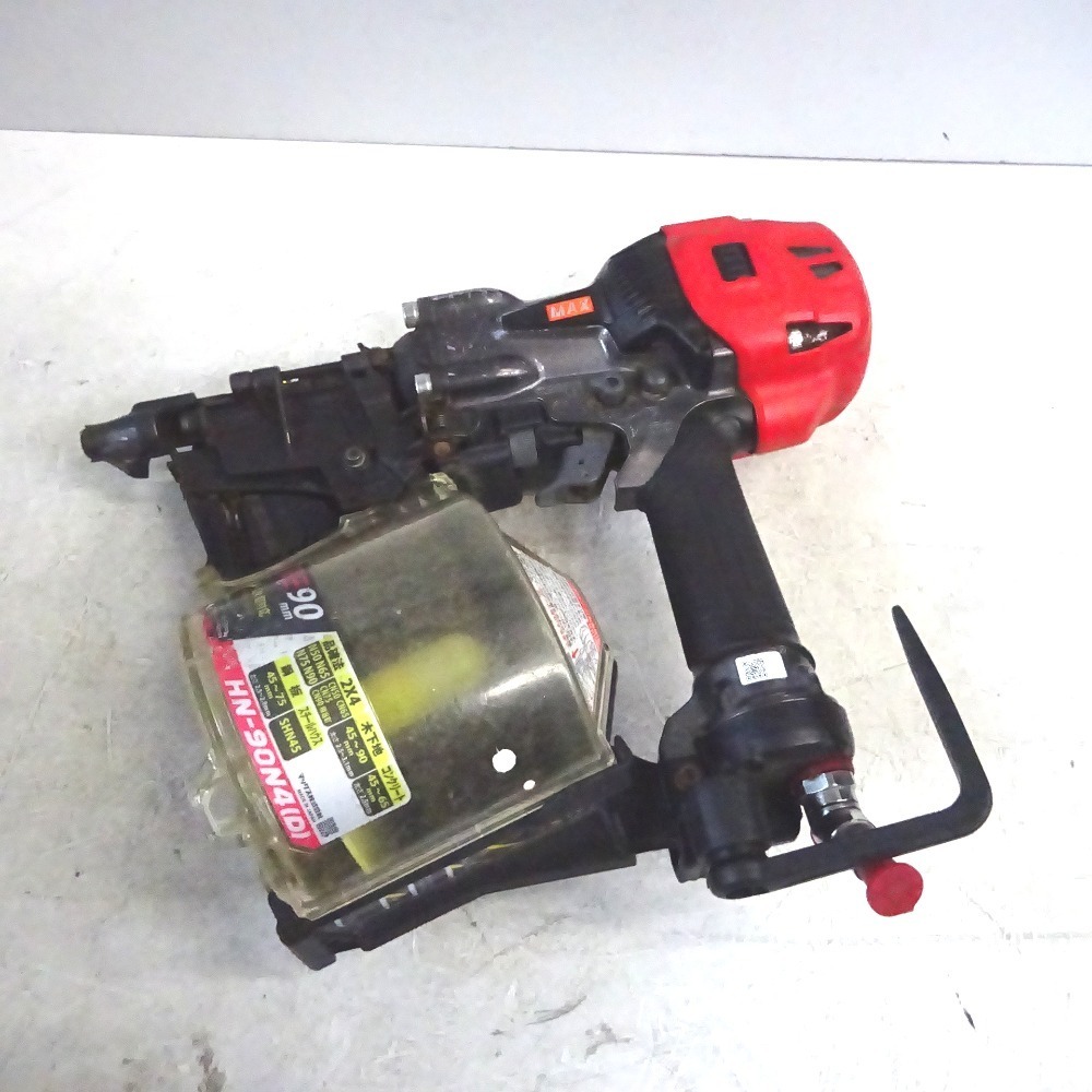 雑誌で紹介された MAX ( 電動 HN-65N4 -R 赤 釘打ち機 HN-90N4 ☆未