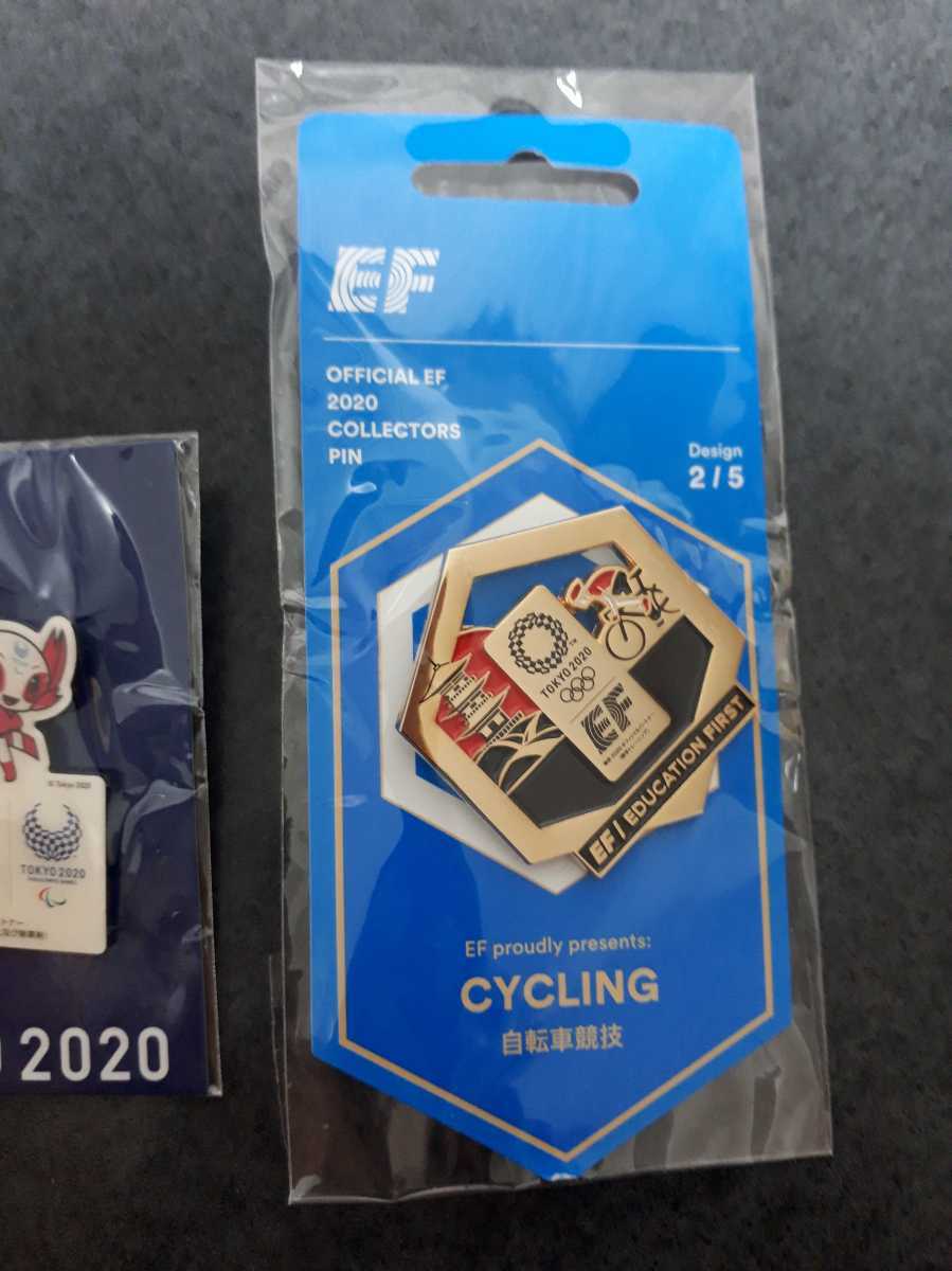 東京オリンピック ピンバッチ ピンバッジ 2020　アース製薬　EF　自転車　ミライトワ　ピンズ　未使用
