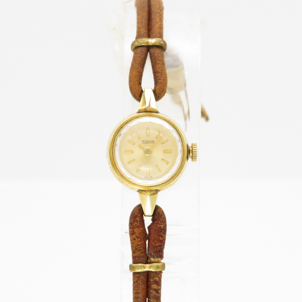 最上の品質な 腕時計 手巻き アンティーク カットガラス チューダー ヴィンテージ レディース TUDOR 0314 ゴールド文字盤 その他