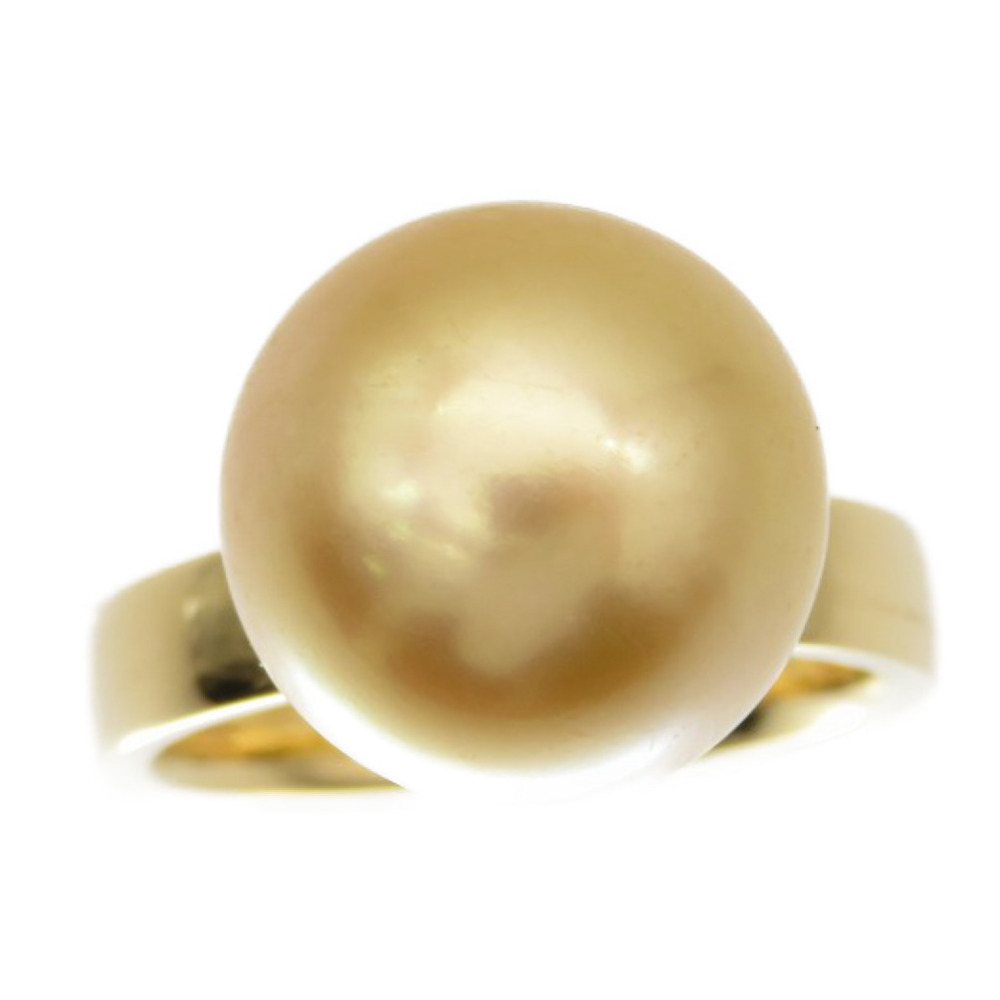 国内外の人気が集結 16号 南洋真珠 指輪 リング K18YG 13.6ｍｍ ゴールデンパール タサキ 美品 ゴールド レディース TASAKI 0010 アクセサリー ジュエリー 指輪