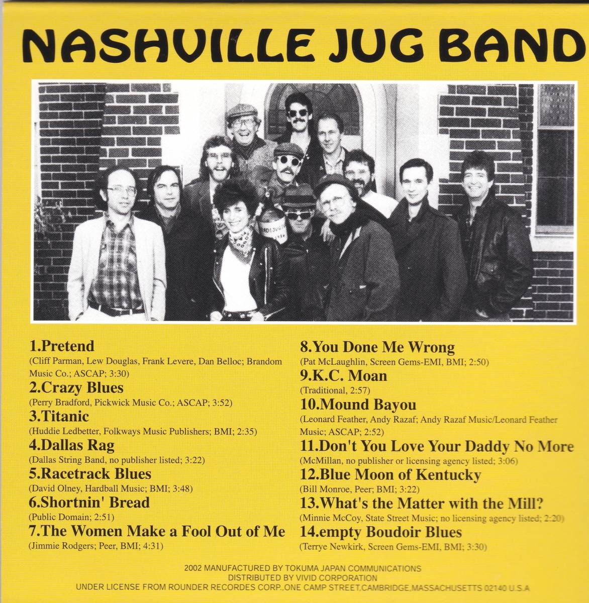 ☆NASHVILLE JUG BAND(ナッシュヴィル・ジャグ・バンド)/S.T.◆67年発表のSam Bushも参加した唯一作にして超大名盤◇初CD化＆限定紙ジャケ