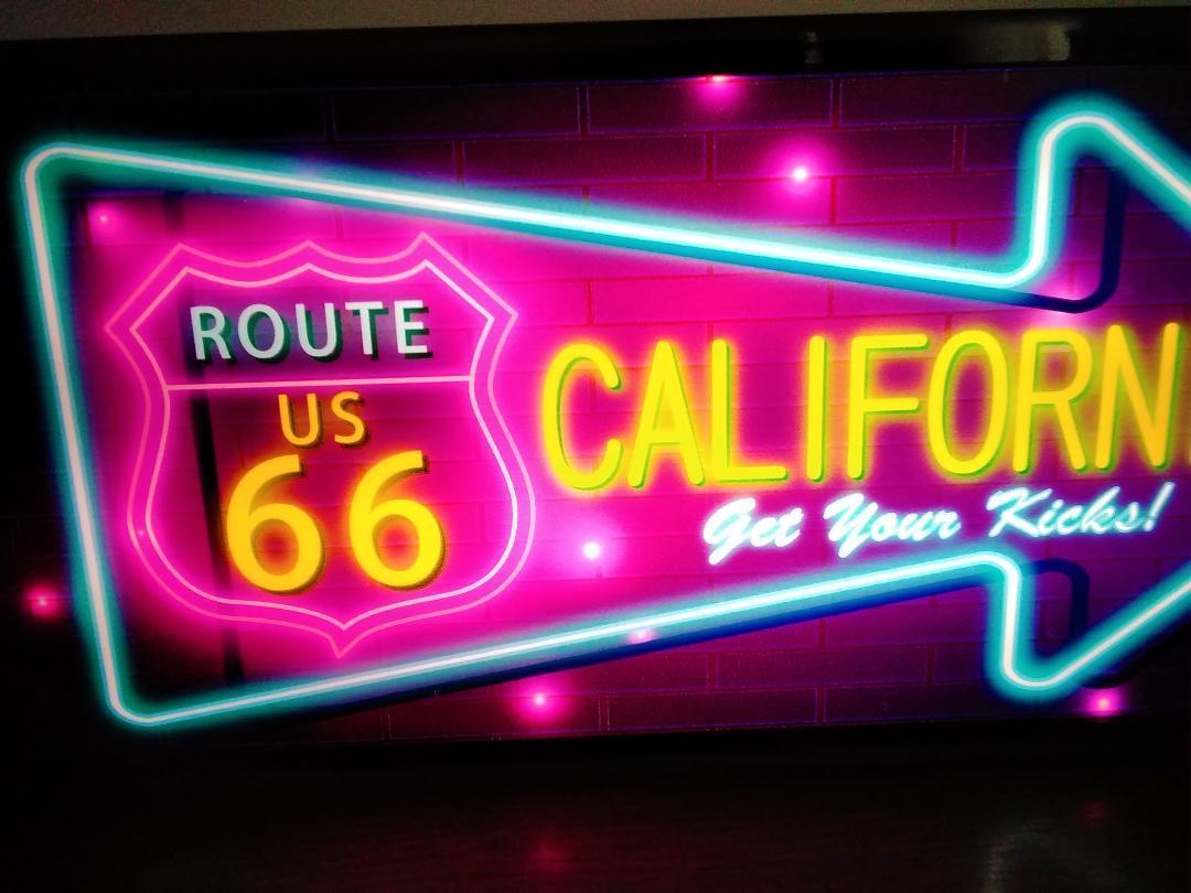 ダイナー アメリカン ルート66 カリフォルニア カフェ バー パブ ミニチュア サイン ランプ 看板 置物 雑貨 ライトBOX 電飾看板 電光看板_画像4