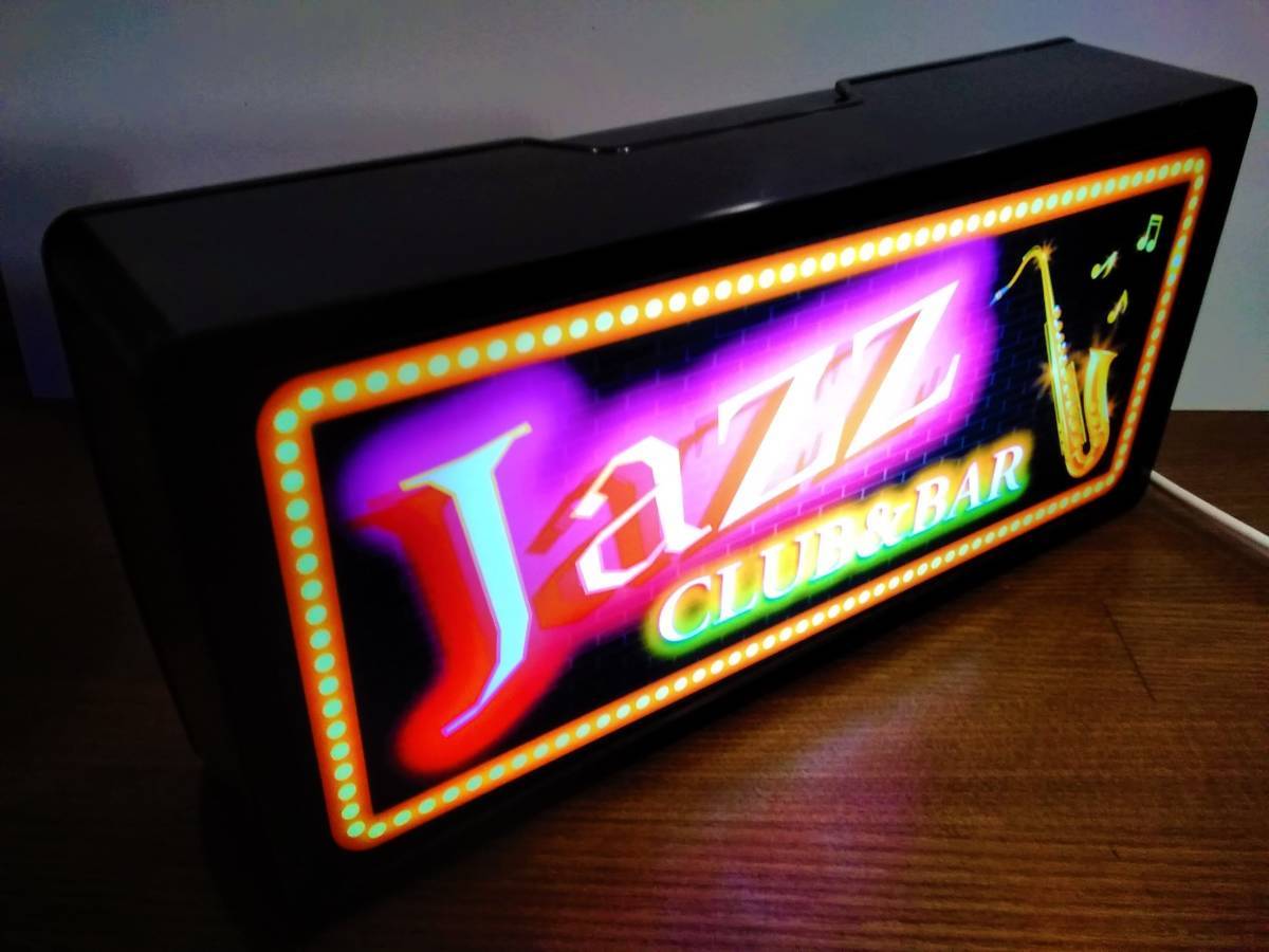 ジャズ JAZZ クラブ バー サックス カフェ スナック パブ ライブハウス サイン ランプ 看板 雑貨 置物 雑貨 ライトBOX 電飾看板 電光看板_画像3