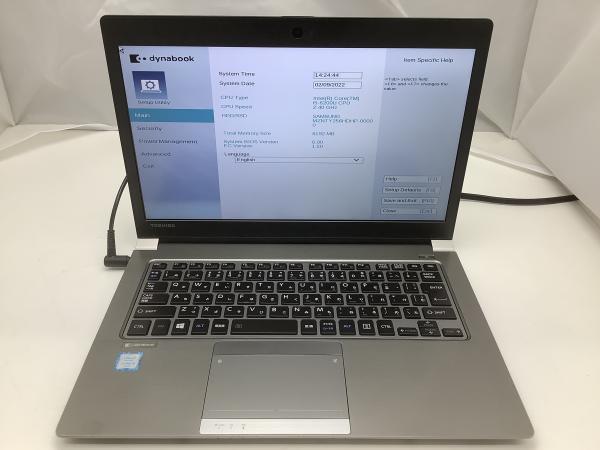 ジャンク!TOSHIBA R63/D○Core i5 6200U 2.3G 8G 256G SSD www.gastech
