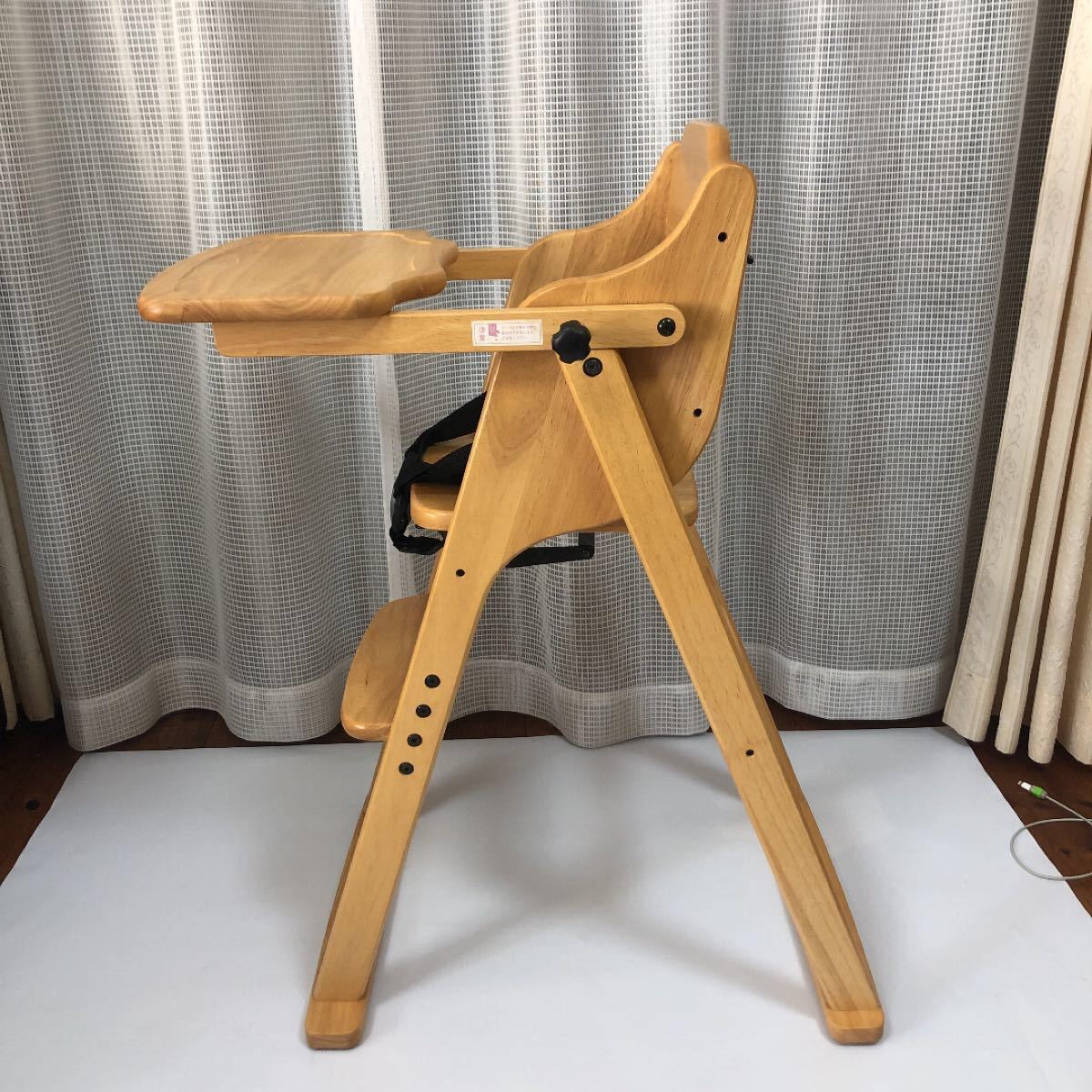 大和屋 ステラ木製ワンタッチハイチェア-N 折り畳み椅子 折り畳みハイチェア ハイチェア ベビーチェア｜PayPayフリマ
