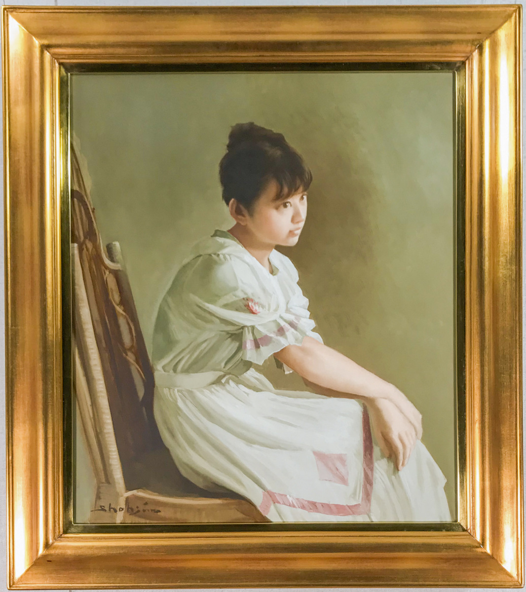 Yahoo!オークション - 上尚司(1930-) 油彩10号『少女』日動 Yahoo!オークション - 上尚司(1930-) 油彩10号『少女』日動