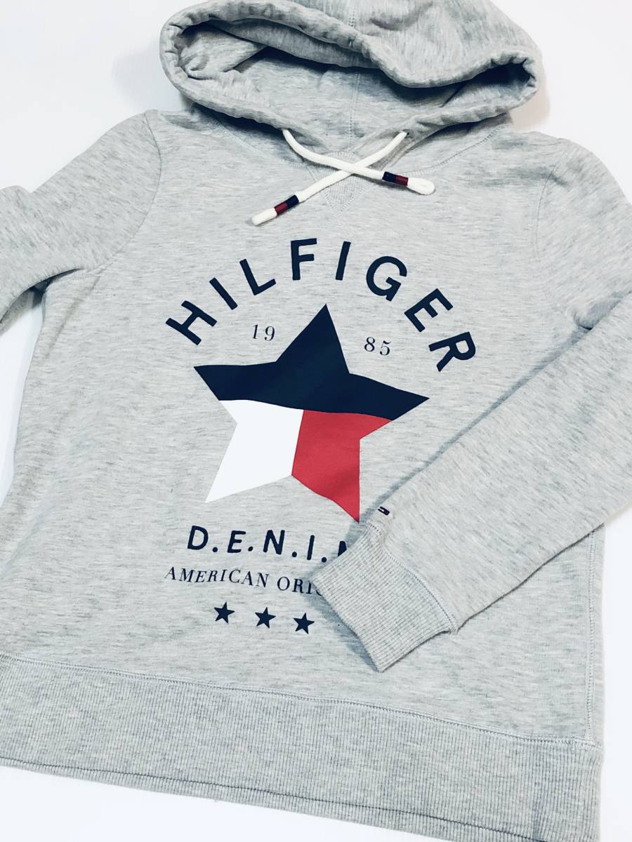 HILFIGER DENIM（ヒルフィガーデニム）長そでパーカー　グレー　サイズXS_画像1