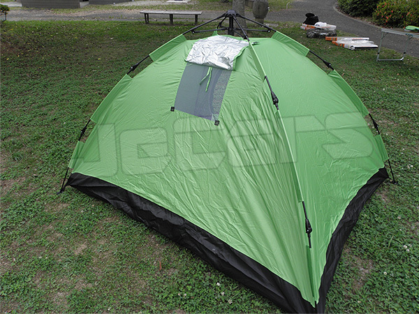設営簡単 ワンタッチテント ドームテント １～３人用 210cm×150cm グリーン_画像3