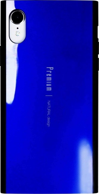 在庫処分品 Natural design iPhoneXR (6.1インチ) ケース ブルー 繊維ガラス×ソフトTPUの2層構造 衝撃吸収 Premium Blue PRE05_画像1